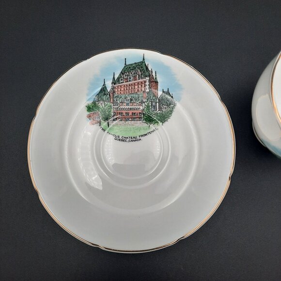Vintage Royal Grafton Fine Bone China Teacup & Saucer Set With Chateau Frontenac - Picture 2 of 8